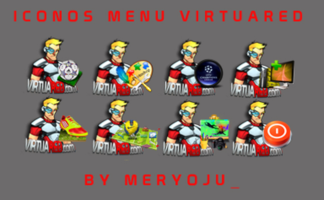 Iconos menu VirtuaRED by Meryoju_