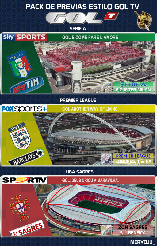 Pack previas estadios estilo GolTV by meryoju_