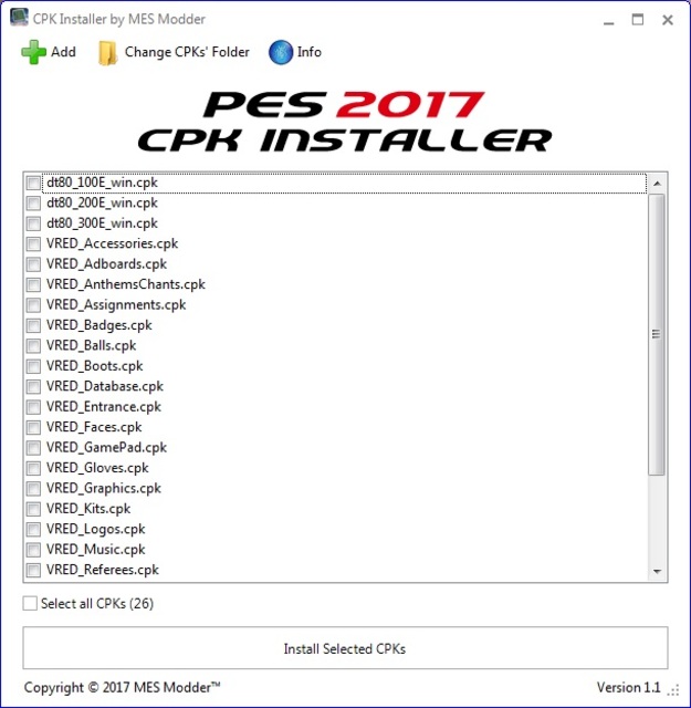CPK Installer v1.1 by MES Modder