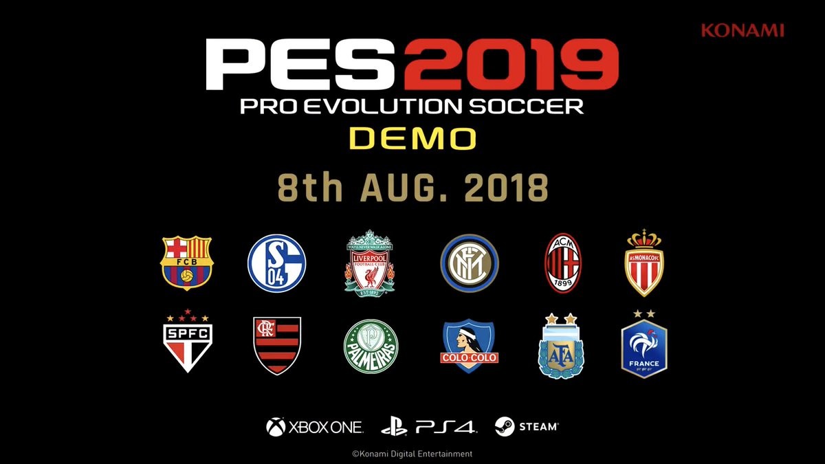 La demo de PES 2019 ya tiene fecha de salida