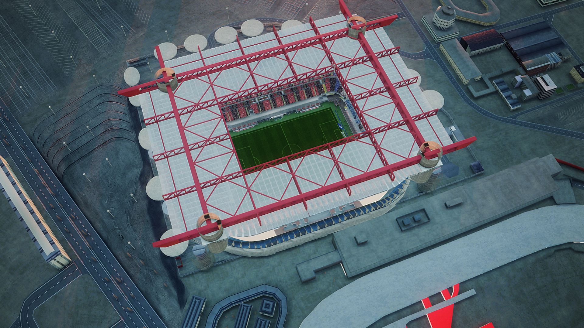 Aerial view San Siro + Allianz Arena update by Jostike