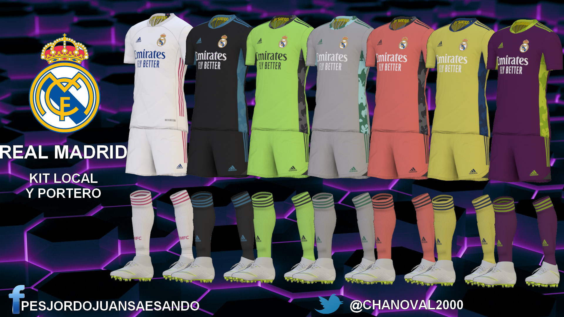 Camiseta portero adidas Real Madrid 2020 2021