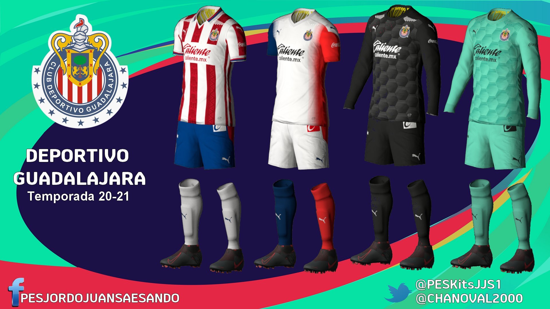 Kits Deportivo Guadalajara 2020/2021 by Sando